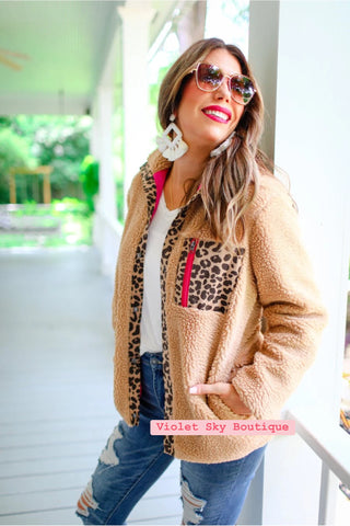 Rhett Shearling Leopard Jacket