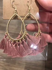 Earrings - Tassel Rose